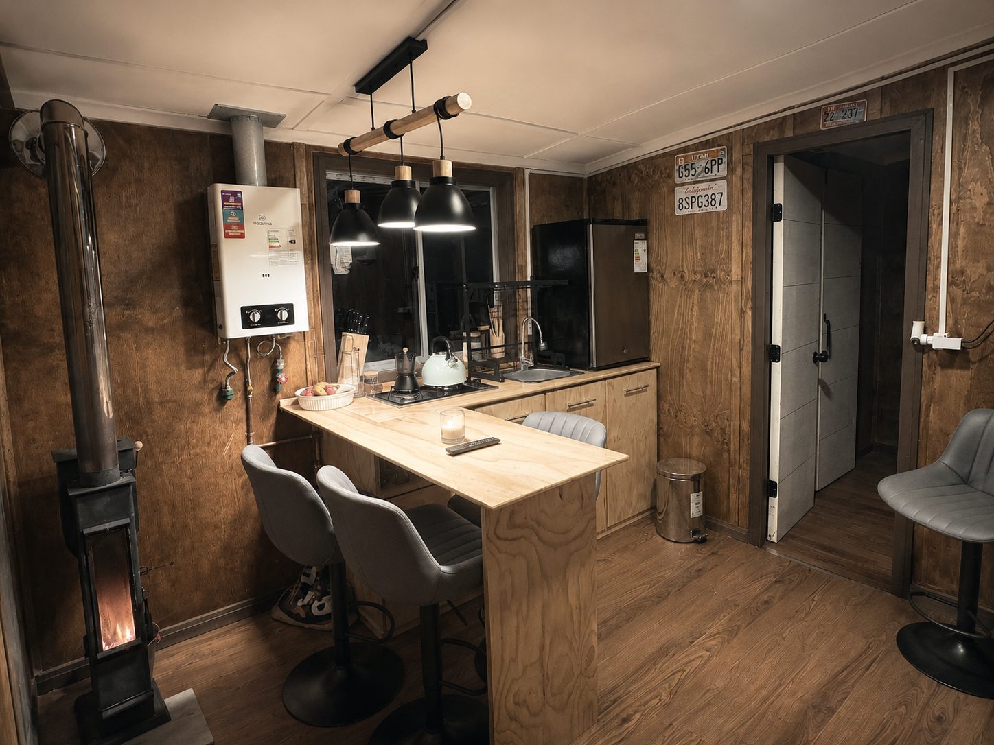 Vista amplia del living y comedor